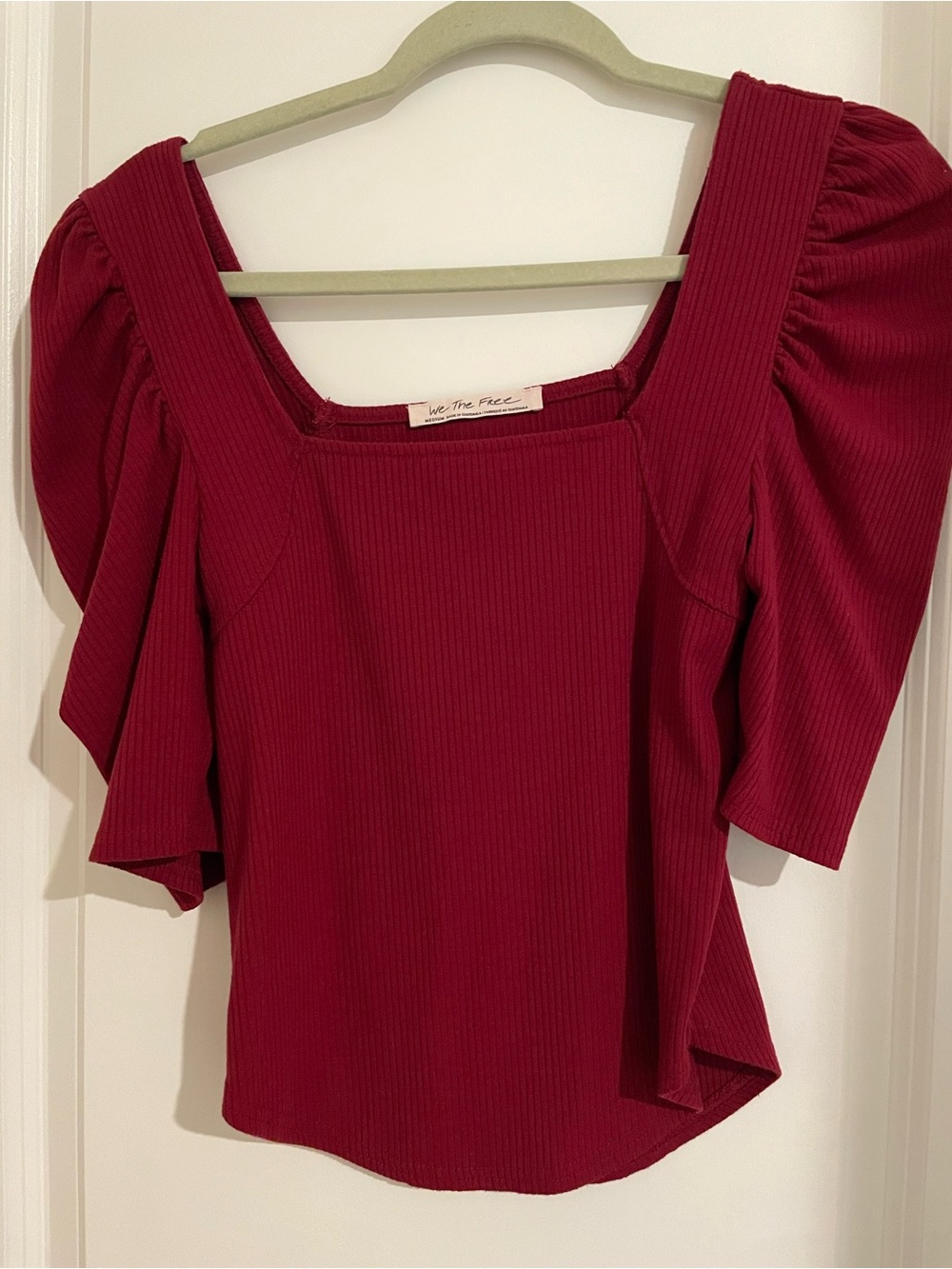 We The Free Ribbed top in Raspberry Pink - Picture 2 of 2